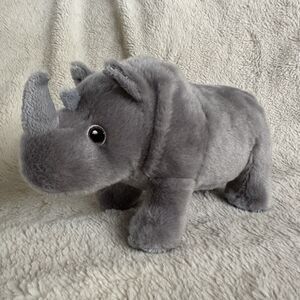 Aurora Eco Nation Grey Rhino 8" Plush Realistic Stuffed Animal Zoo